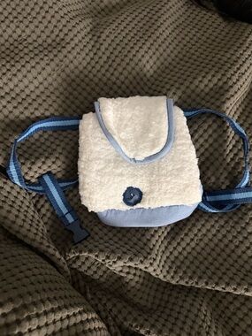 Blue & White Mini Backpack for dogs